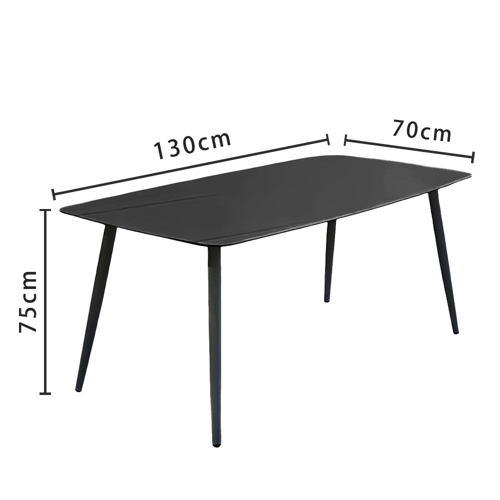 LIVARA DT1162 Sintered Stone 130-140-160-180cm Minimalist Dining Style Table-Black