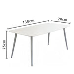 LIVARA DT1162 Dining Style Minimalist Stone Sintered 130-140-160-180cm Table-White