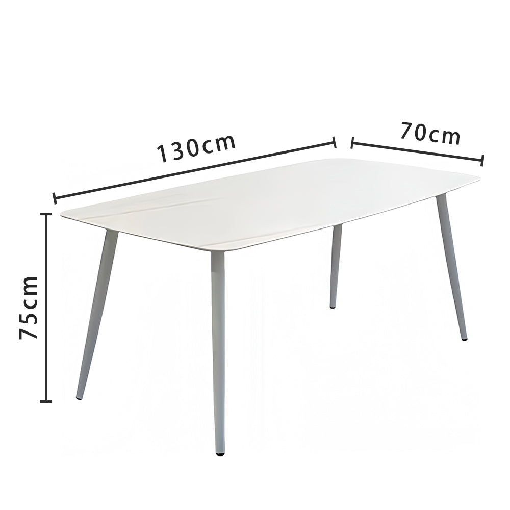 LIVARA DT1162 Dining Style Minimalist Stone Sintered 130-140-160-180cm Table-White
