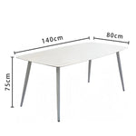 LIVARA DT1162 Dining Style Minimalist Stone Sintered 130-140-160-180cm Table-White