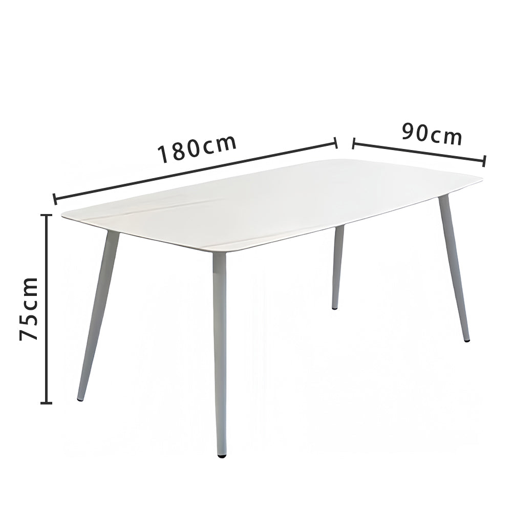 LIVARA DT1162 Dining Style Minimalist Stone Sintered 130-140-160-180cm Table-White