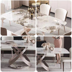 LIVARA DT1168 Stone Length Sintered Thickness Tabletop 12mm 130/140/160/180cm Dining Table