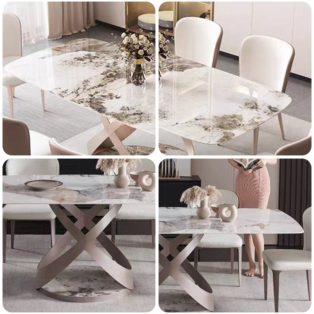 LIVARA DT1168 Stone Length Sintered Thickness Tabletop 12mm 130/140/160/180cm Dining Table