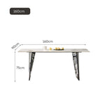 LIVARA DT1176 Sintered Dining Tabletop 140/160/180cm Length Stainless Thickness Table 12mm Steel Stone Frame