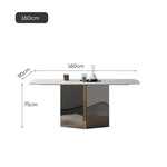 LUXORA DT1177 Tabletop 12mm Thickness Sintered Length 140/160/180cm Dining Stone Table