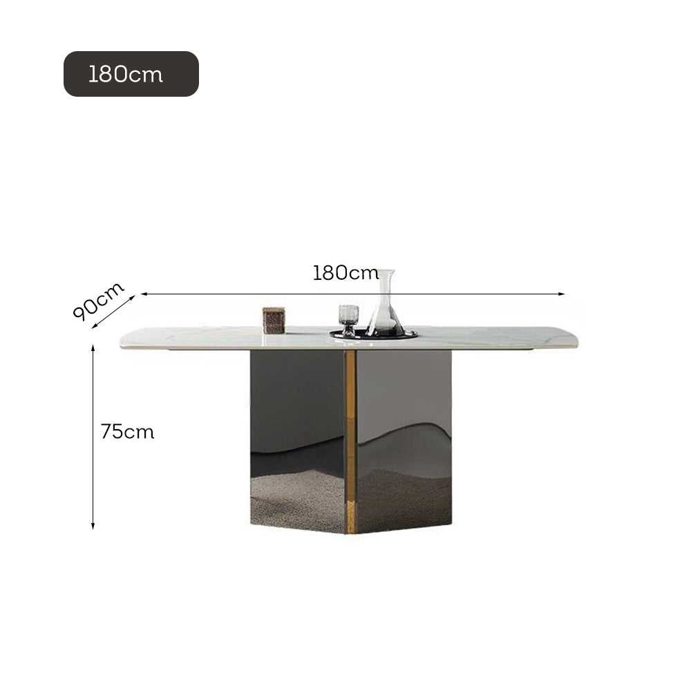 LUXORA DT1177 Tabletop 12mm Thickness Sintered Length 140/160/180cm Dining Stone Table