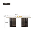 LUXORA DT1180 Stone Tabletop 12mm Thickness Dining Sintered Length 140/160/180cm Table