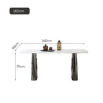 LIVARA DT1183 Stone Sintered Thickness Tabletop 12mm Length Dining 140/160/180cm Table