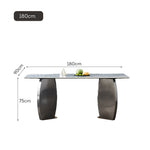 LUXORA DT1191 Stone 140/160/180cm Thickness Dining 12mm Tabletop Sintered Length Table