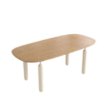 LUXORA DT1204 Length 140/160/180cm Steel Dining Wood Tabletop Solid Stainless Table Frame