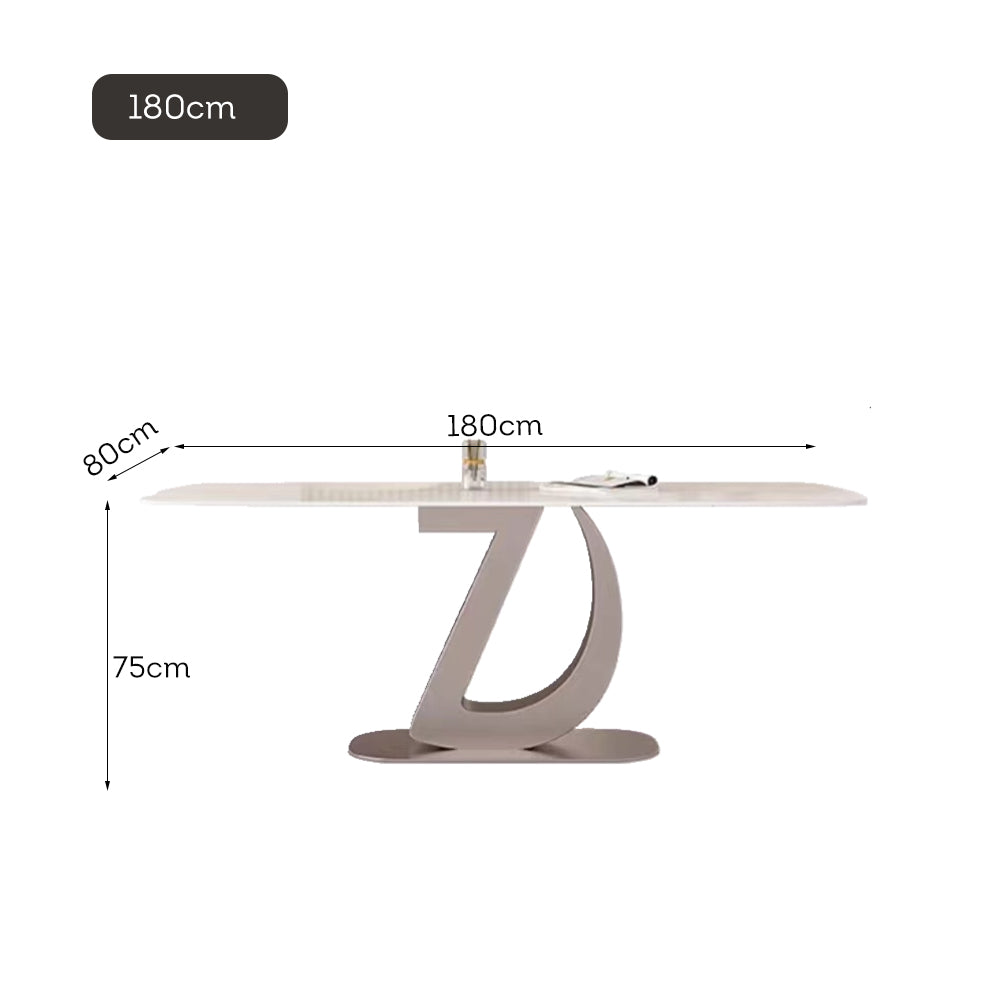 LUXORA DT1221 Sintered Length Table Dining 1140/160/180cm Stone Tabletop