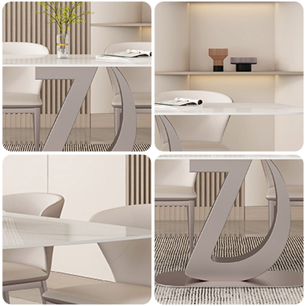 LUXORA DT1221 Sintered Length Table Dining 1140/160/180cm Stone Tabletop