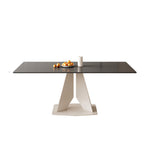 LIVARA DT1225 Length Carbon Sintered Stone Table Tabletop 140/160/180cm Steel Dining Legs