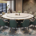 LUXORA DT1240 180-200-220-240-260-280-300-320cm Round Luxury Light Sintered Style Dining Stone Table