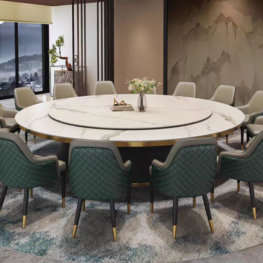 LUXORA DT1240 180-200-220-240-260-280-300-320cm Round Luxury Light Sintered Style Dining Stone Table
