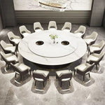LUXORA DT1240 180-200-220-240-260-280-300-320cm Round Luxury Light Sintered Style Dining Stone Table