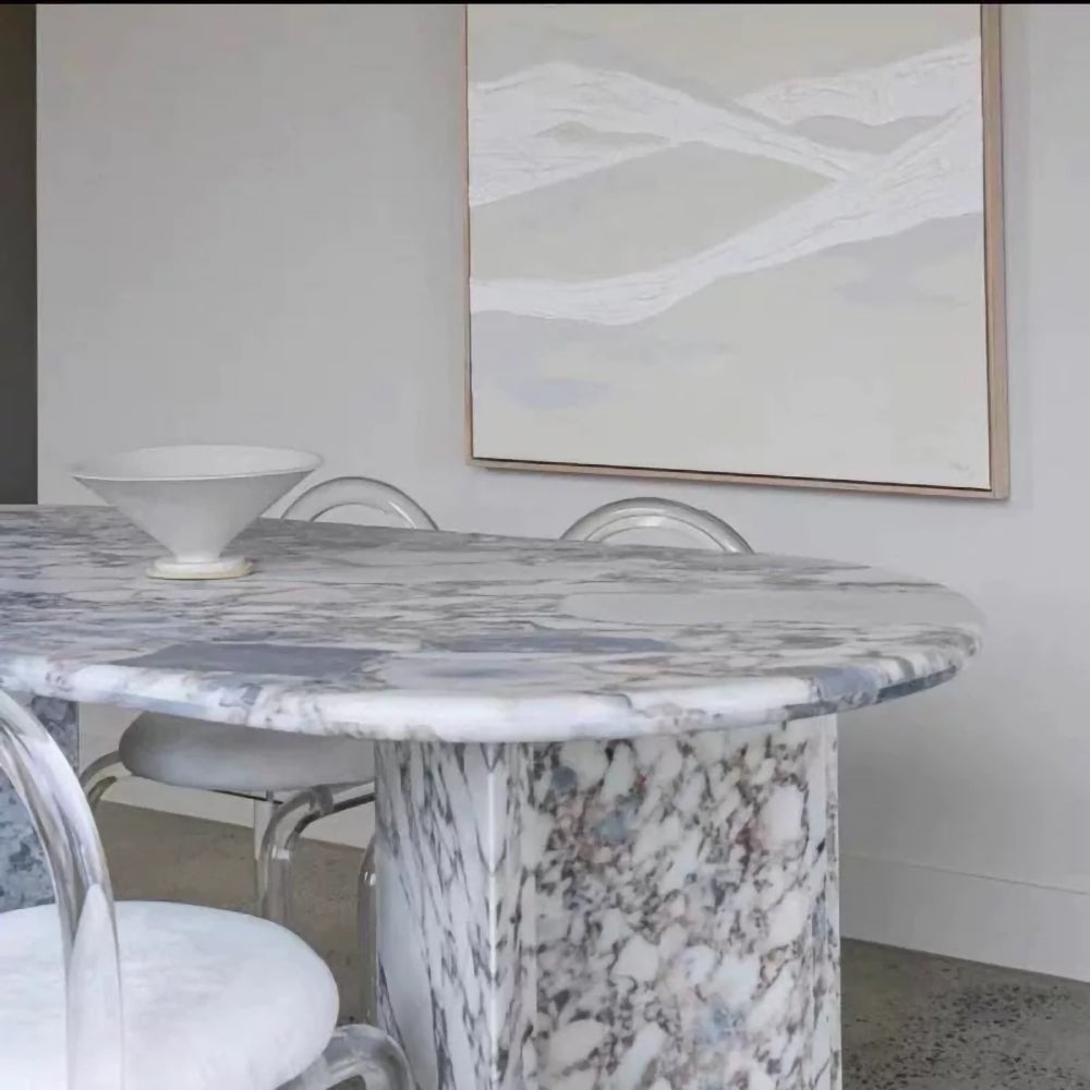 LUXORA DT1252 Luxury Style Marble 160-180-200-220cm Light Dining Table