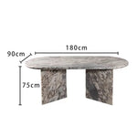LUXORA DT1252 Luxury Style Marble 160-180-200-220cm Light Dining Table