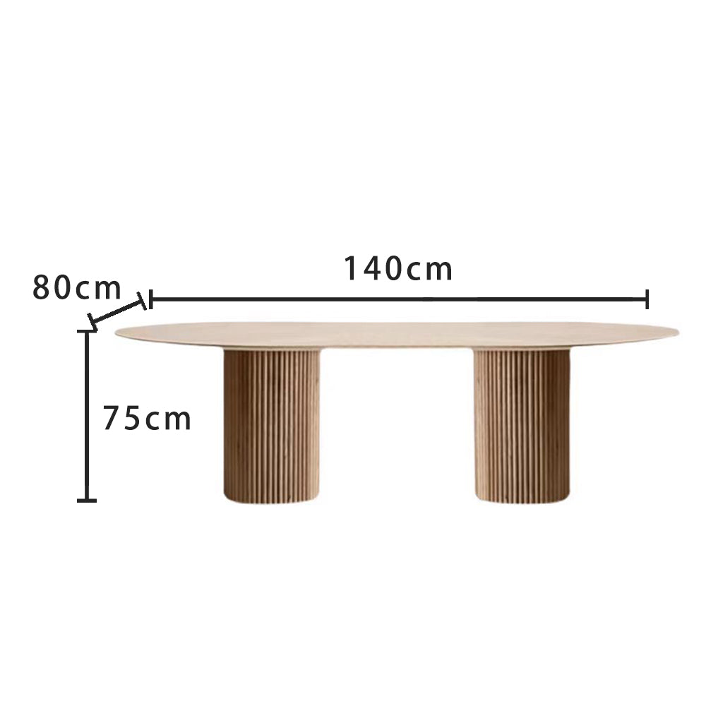 LUXORA DT1271 Wood Dining Solid 140-160-180-200cm Minimalist Style Table