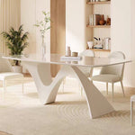 LUXORA DT1273 Minimalist Stone Sintered Style 140-160-180cm Dining Table