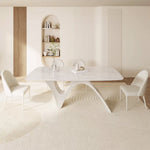 LUXORA DT1273 Minimalist Stone Sintered Style 140-160-180cm Dining Table
