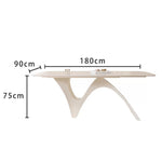 LUXORA DT1273 Minimalist Stone Sintered Style 140-160-180cm Dining Table