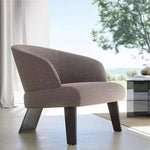 LIVARA EC1005 Titanium Frame High-End Design Wooden Steel Black Leisure Chair