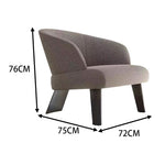 LIVARA EC1005 Titanium Frame High-End Design Wooden Steel Black Leisure Chair
