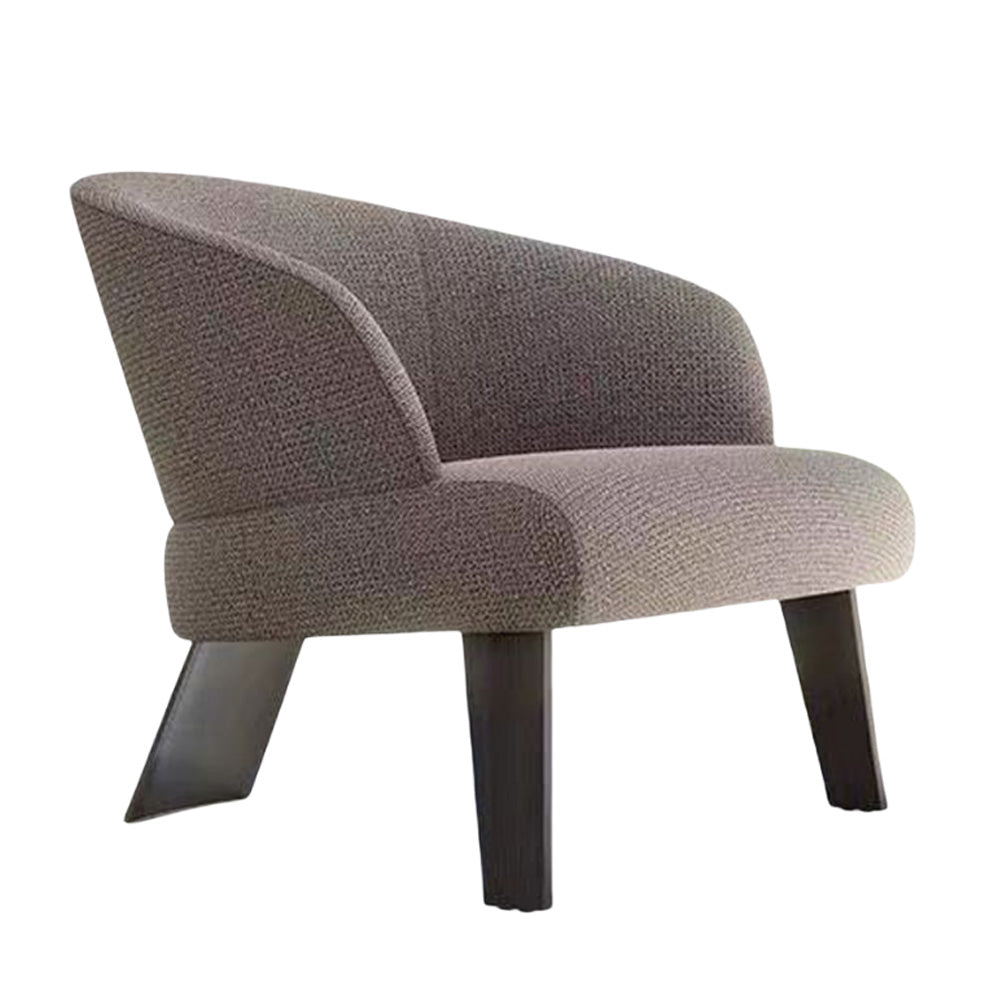 LIVARA EC1005 Titanium Frame High-End Design Wooden Steel Black Leisure Chair