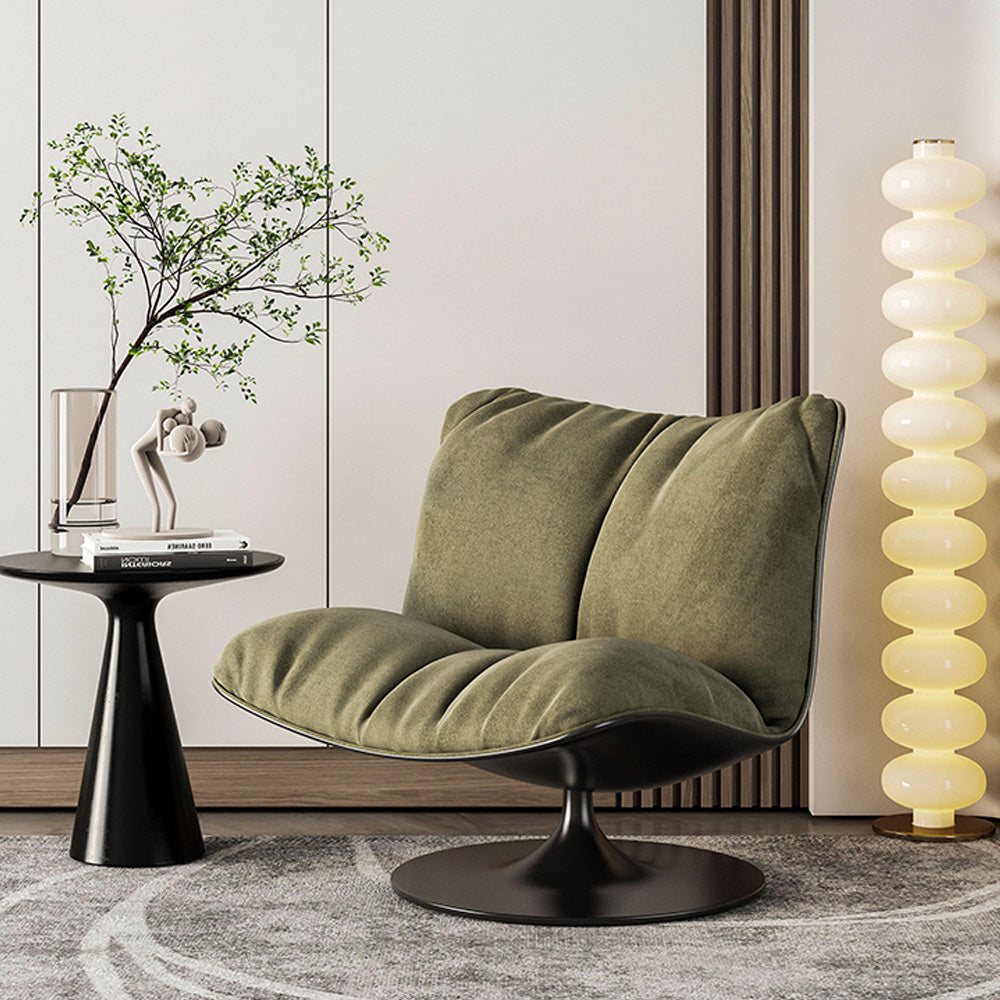 LIVARA EC1006 Duckbill High-Density Fabric Chair Base Sponge Fiberglass Swivel Ottoman
