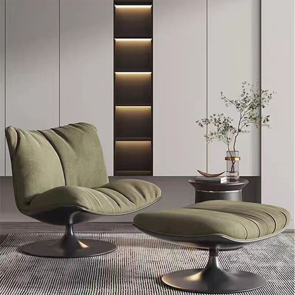 LIVARA EC1006 Duckbill High-Density Fabric Chair Base Sponge Fiberglass Swivel Ottoman