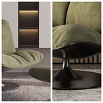 LIVARA EC1006 Duckbill High-Density Fabric Chair Base Sponge Fiberglass Swivel Ottoman