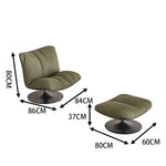 LIVARA EC1006 Duckbill High-Density Fabric Chair Base Sponge Fiberglass Swivel Ottoman