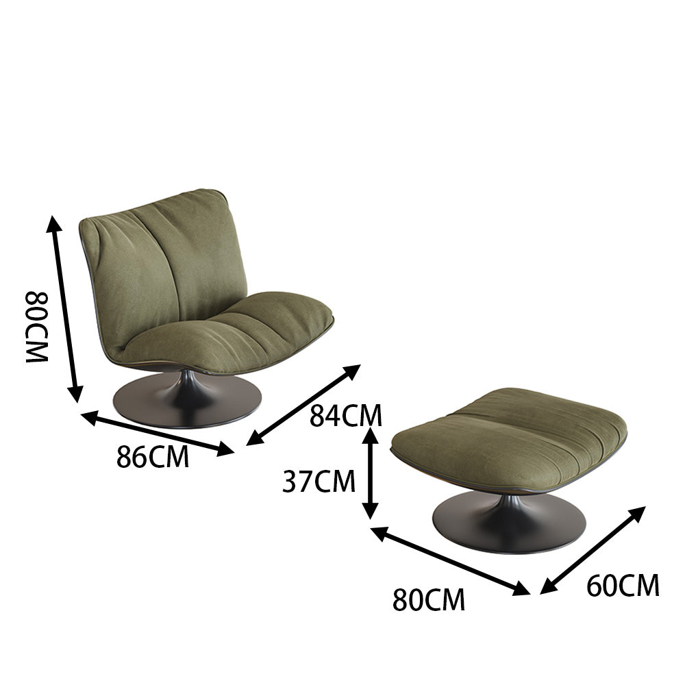 LIVARA EC1006 Duckbill High-Density Fabric Chair Base Sponge Fiberglass Swivel Ottoman