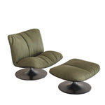 LIVARA EC1006 Duckbill High-Density Fabric Chair Base Sponge Fiberglass Swivel Ottoman