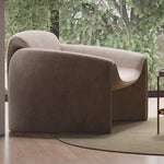 LIVARA EC1007 Sponge Crab Velvet Leisure High-Density Chair