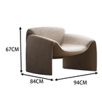 LIVARA EC1007 Sponge Crab Velvet Leisure High-Density Chair