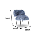 LIVARA EC1009 Leisure High-End Bentwood Wool Stainless Design Luxury Steel Fabric Chair