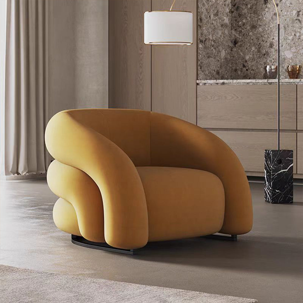 LIVARA EC1010 Leisure Stainless Rainbow Chair Imported Velvet Steel Pine Chair