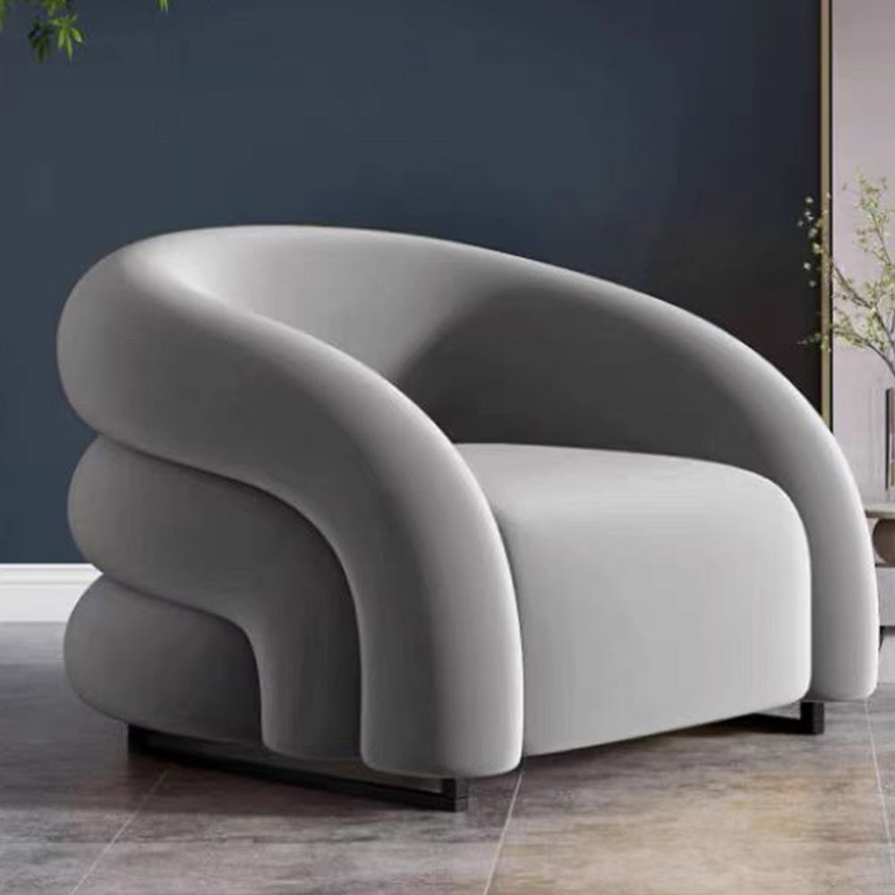 LIVARA EC1010 Leisure Stainless Rainbow Chair Imported Velvet Steel Pine Chair
