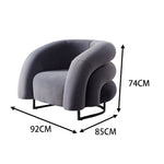 LIVARA EC1010 Leisure Stainless Rainbow Chair Imported Velvet Steel Pine Chair