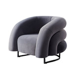 LIVARA EC1010 Leisure Stainless Rainbow Chair Imported Velvet Steel Pine Chair