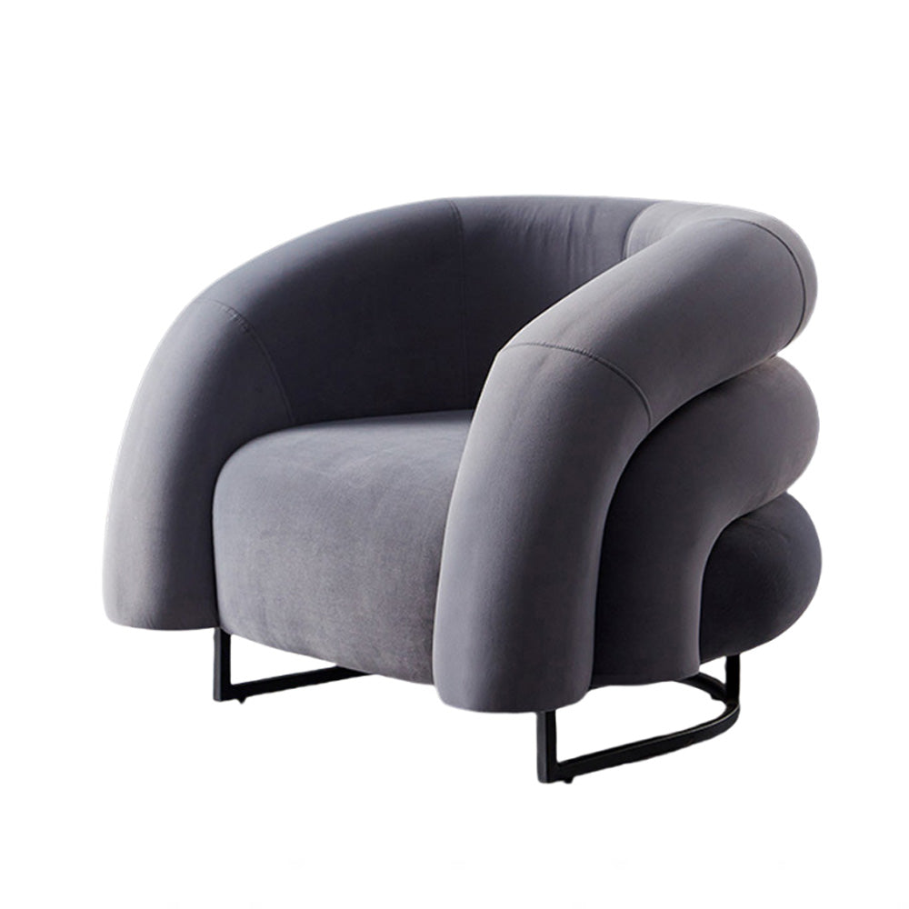 LIVARA EC1010 Leisure Stainless Rainbow Chair Imported Velvet Steel Pine Chair