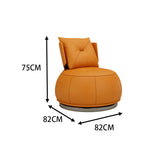 LIVARA EC1012 Frame Swivel Iron Sponge Leisure Leather Faux Chair