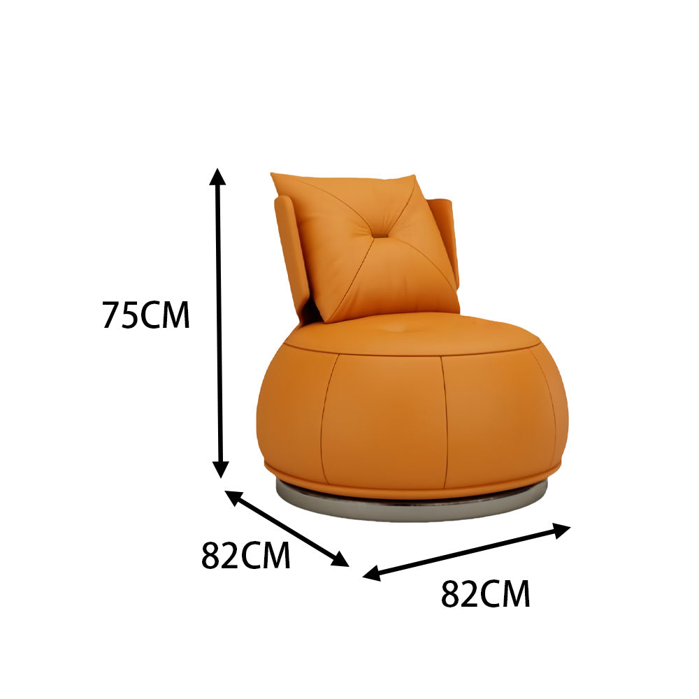 LIVARA EC1012 Frame Swivel Iron Sponge Leisure Leather Faux Chair