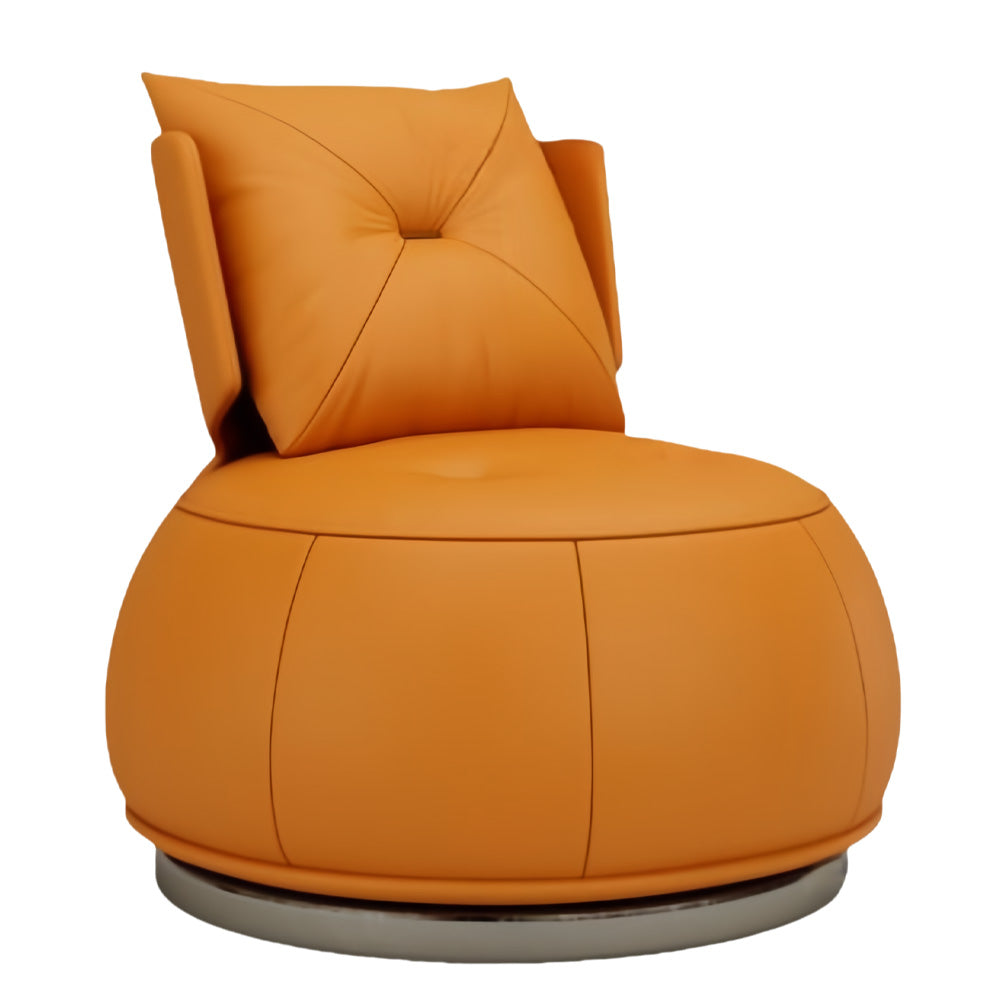 LIVARA EC1012 Frame Swivel Iron Sponge Leisure Leather Faux Chair