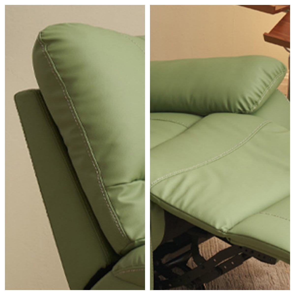 LIVARA FC1017 Leisure Manual Leather Scratch-Resistant Faux Swivel Cozy Rocking Chair