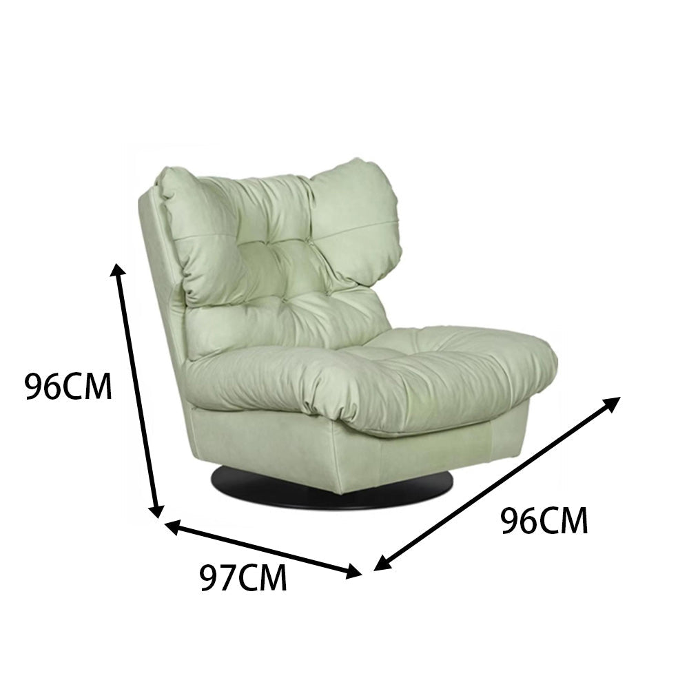 LIVARA EC1022 Leisure Matte Stainless Frame Fabric Round Steel Wooden Base Chair