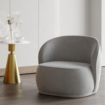 LIVARA EC1023 Frame High-Density Solid Board Shaped Sponge Wood Leisure Chair