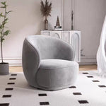 LIVARA EC1023 Frame High-Density Solid Board Shaped Sponge Wood Leisure Chair